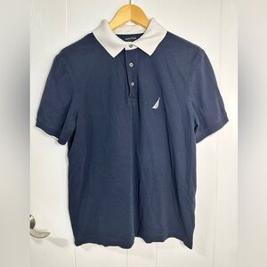 Nautica Men's Polo Shirt in Navy and White